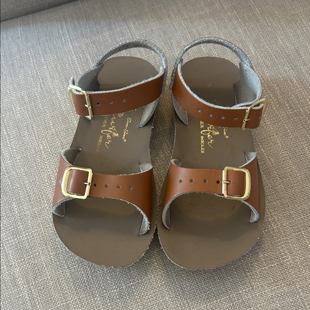 Carter's Toddlers Brown Double-Buckle Leather Sandals